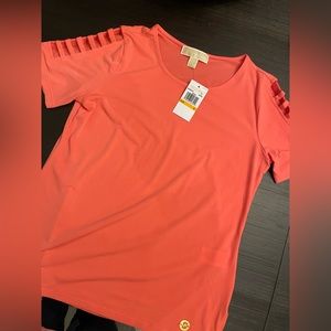 Michael Kors Women's Size S Top Blouse Nectar Short Sleeve MSRP $68 NWT